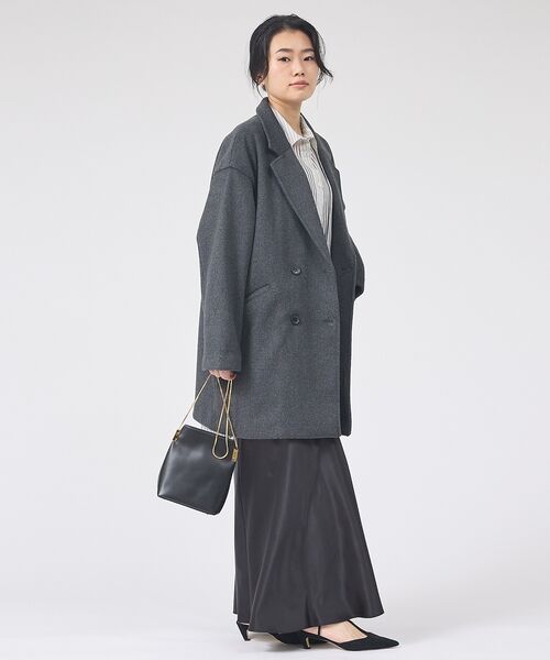 Rouge vif la cle / ルージュ・ヴィフ ラクレ アウター | 【一部店舗限定】ニットビーバーコート/ダブルブレストコート | 詳細9