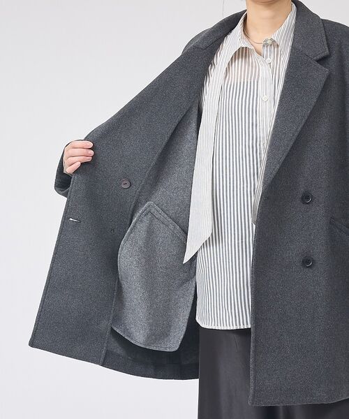Rouge vif la cle / ルージュ・ヴィフ ラクレ アウター | 【一部店舗限定】ニットビーバーコート/ダブルブレストコート | 詳細19