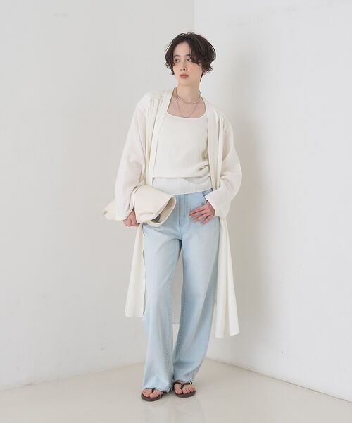 Rouge vif la cle / ルージュ・ヴィフ ラクレ シャツ・ブラウス | 【セットアップ対応】リネンロングトッパー/シャツ/カーディガン/羽織【予約】 | 詳細1