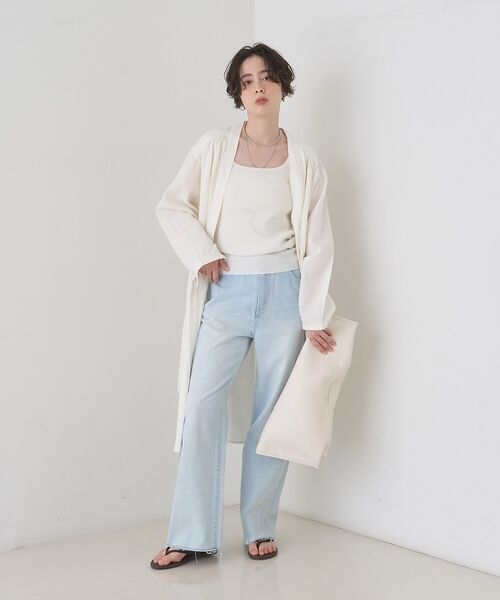 Rouge vif la cle / ルージュ・ヴィフ ラクレ シャツ・ブラウス | 【セットアップ対応】リネンロングトッパー/シャツ/カーディガン/羽織【予約】 | 詳細2