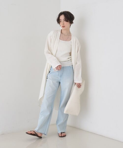 Rouge vif la cle / ルージュ・ヴィフ ラクレ シャツ・ブラウス | 【セットアップ対応】リネンロングトッパー/シャツ/カーディガン/羽織【予約】 | 詳細3