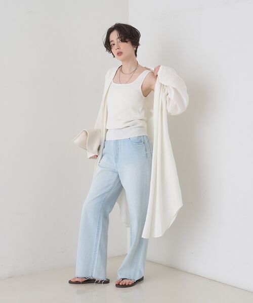 Rouge vif la cle / ルージュ・ヴィフ ラクレ シャツ・ブラウス | 【セットアップ対応】リネンロングトッパー/シャツ/カーディガン/羽織【予約】 | 詳細4