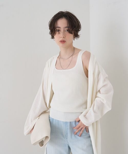 Rouge vif la cle / ルージュ・ヴィフ ラクレ シャツ・ブラウス | 【セットアップ対応】リネンロングトッパー/シャツ/カーディガン/羽織【予約】 | 詳細8