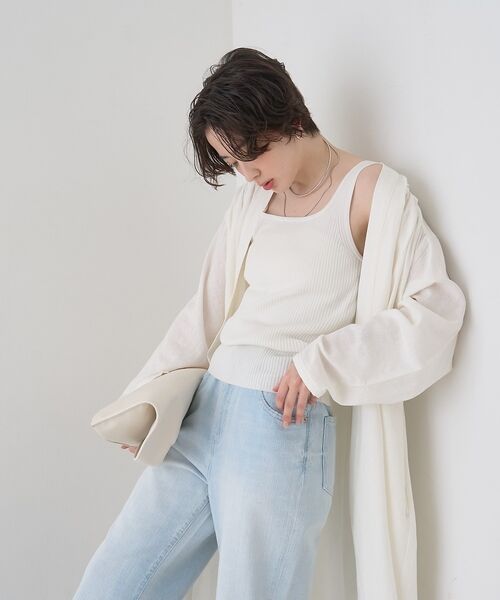 Rouge vif la cle / ルージュ・ヴィフ ラクレ シャツ・ブラウス | 【セットアップ対応】リネンロングトッパー/シャツ/カーディガン/羽織【予約】 | 詳細9