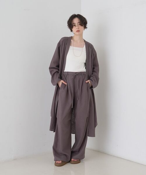 Rouge vif la cle / ルージュ・ヴィフ ラクレ シャツ・ブラウス | 【セットアップ対応】リネンロングトッパー/シャツ/カーディガン/羽織【予約】 | 詳細12