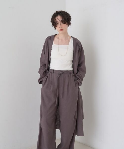 Rouge vif la cle / ルージュ・ヴィフ ラクレ シャツ・ブラウス | 【セットアップ対応】リネンロングトッパー/シャツ/カーディガン/羽織【予約】 | 詳細22