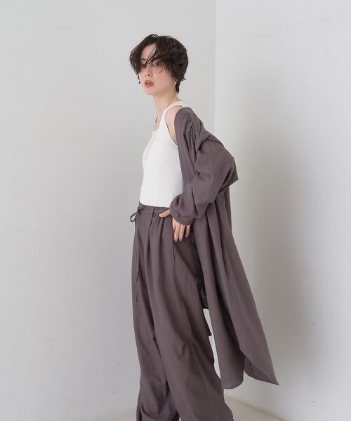 Rouge vif la cle / ルージュ・ヴィフ ラクレ シャツ・ブラウス | 【セットアップ対応】リネンロングトッパー/シャツ/カーディガン/羽織【予約】 | 詳細24