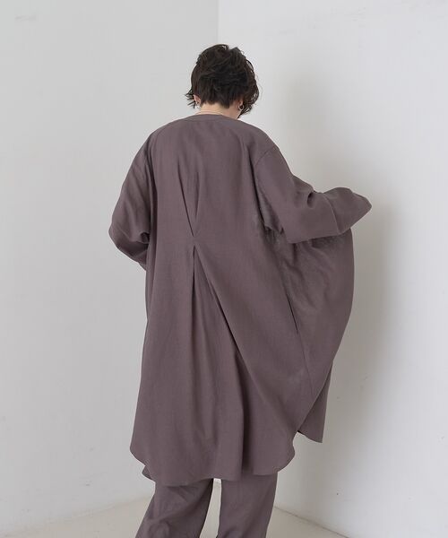 Rouge vif la cle / ルージュ・ヴィフ ラクレ シャツ・ブラウス | 【セットアップ対応】リネンロングトッパー/シャツ/カーディガン/羽織【予約】 | 詳細25