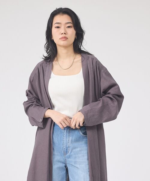 Rouge vif la cle / ルージュ・ヴィフ ラクレ シャツ・ブラウス | 【セットアップ対応】リネンロングトッパー/シャツ/カーディガン/羽織【予約】 | 詳細27