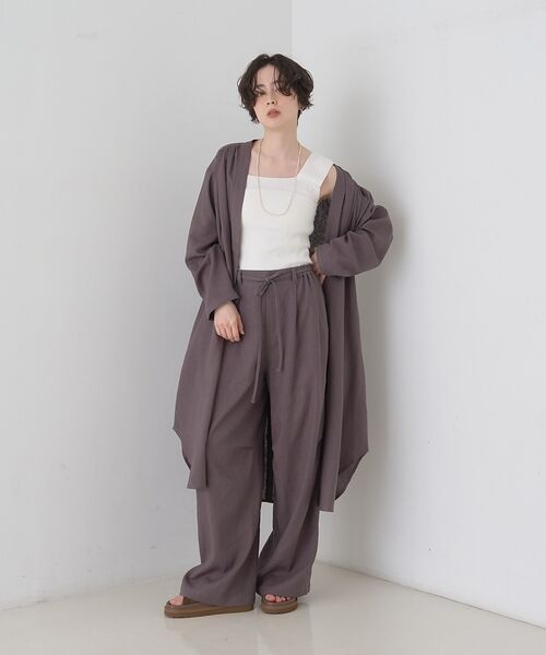 Rouge vif la cle / ルージュ・ヴィフ ラクレ シャツ・ブラウス | 【セットアップ対応】リネンロングトッパー/シャツ/カーディガン/羽織【予約】 | 詳細14