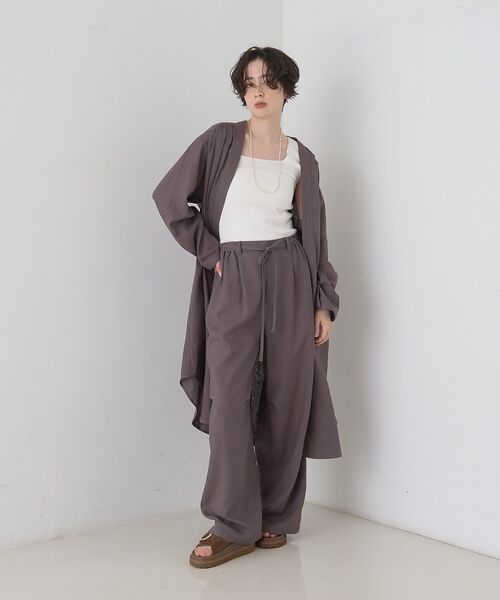 Rouge vif la cle / ルージュ・ヴィフ ラクレ シャツ・ブラウス | 【セットアップ対応】リネンロングトッパー/シャツ/カーディガン/羽織【予約】 | 詳細16