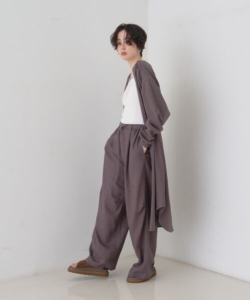 Rouge vif la cle / ルージュ・ヴィフ ラクレ シャツ・ブラウス | 【セットアップ対応】リネンロングトッパー/シャツ/カーディガン/羽織【予約】 | 詳細17