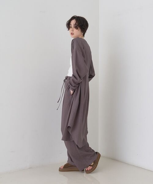 Rouge vif la cle / ルージュ・ヴィフ ラクレ シャツ・ブラウス | 【セットアップ対応】リネンロングトッパー/シャツ/カーディガン/羽織【予約】 | 詳細18