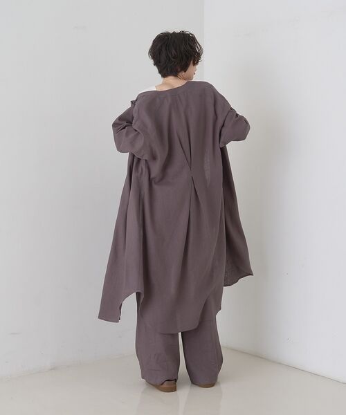 Rouge vif la cle / ルージュ・ヴィフ ラクレ シャツ・ブラウス | 【セットアップ対応】リネンロングトッパー/シャツ/カーディガン/羽織【予約】 | 詳細20