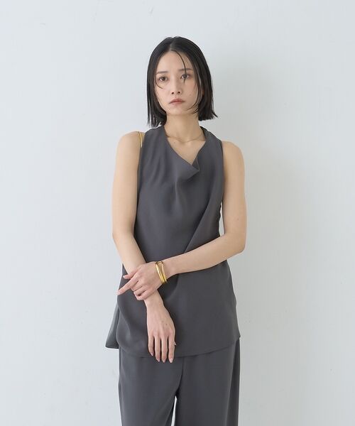 Rouge vif la cle / ルージュ・ヴィフ ラクレ シャツ・ブラウス | 【セットアップ対応】ホルダーネックブラウス【予約】 | 詳細1