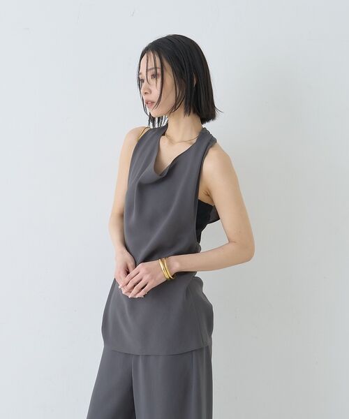 Rouge vif la cle / ルージュ・ヴィフ ラクレ シャツ・ブラウス | 【セットアップ対応】ホルダーネックブラウス【予約】 | 詳細4