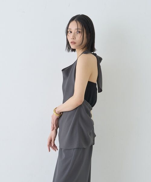 Rouge vif la cle / ルージュ・ヴィフ ラクレ シャツ・ブラウス | 【セットアップ対応】ホルダーネックブラウス【予約】 | 詳細5