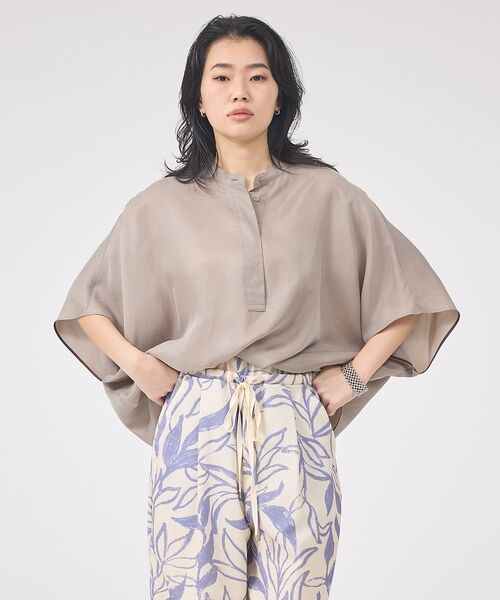 Rouge vif la cle / ルージュ・ヴィフ ラクレ シャツ・ブラウス | 【セットアップ対応】キュプラフィブリルドレープスキッパーブラウス【予約】 | 詳細12