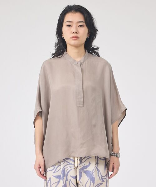 Rouge vif la cle / ルージュ・ヴィフ ラクレ シャツ・ブラウス | 【セットアップ対応】キュプラフィブリルドレープスキッパーブラウス【予約】 | 詳細18