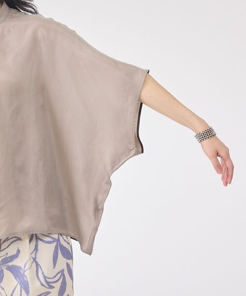 Rouge vif la cle / ルージュ・ヴィフ ラクレ シャツ・ブラウス | 【セットアップ対応】キュプラフィブリルドレープスキッパーブラウス【予約】 | 詳細23