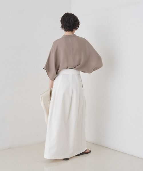 Rouge vif la cle / ルージュ・ヴィフ ラクレ シャツ・ブラウス | 【セットアップ対応】キュプラフィブリルドレープスキッパーブラウス【予約】 | 詳細6