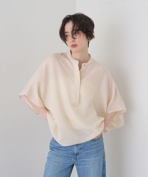 Rouge vif la cle / ルージュ・ヴィフ ラクレ シャツ・ブラウス | 【セットアップ対応】キュプラフィブリルドレープスキッパーブラウス【予約】 | 詳細25