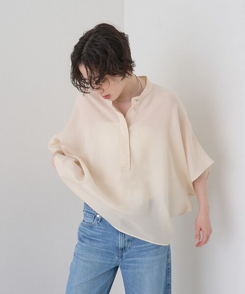 Rouge vif la cle / ルージュ・ヴィフ ラクレ シャツ・ブラウス | 【セットアップ対応】キュプラフィブリルドレープスキッパーブラウス【予約】 | 詳細26