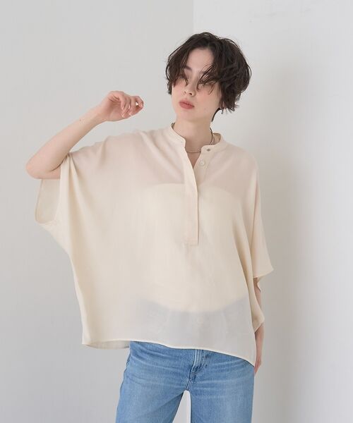 Rouge vif la cle / ルージュ・ヴィフ ラクレ シャツ・ブラウス | 【セットアップ対応】キュプラフィブリルドレープスキッパーブラウス【予約】 | 詳細27