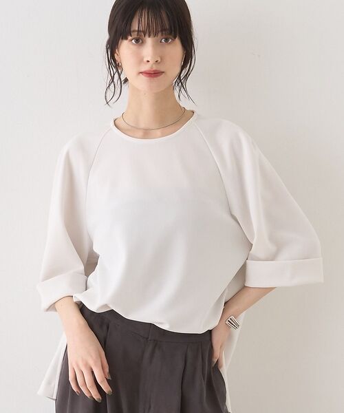 Rouge vif la cle / ルージュ・ヴィフ ラクレ シャツ・ブラウス | ダンボールゆったりブラウス/カットソー/半袖【予約】（オフホワイト）