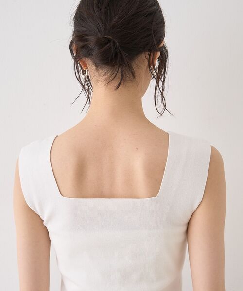 Rouge vif la cle / ルージュ・ヴィフ ラクレ キャミソール・チューブトップ | テンセルコットン総針スクエアネックニットタンク【予約】 | 詳細16