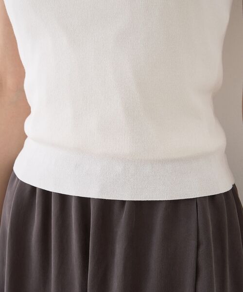 Rouge vif la cle / ルージュ・ヴィフ ラクレ キャミソール・チューブトップ | テンセルコットン総針スクエアネックニットタンク【予約】 | 詳細18