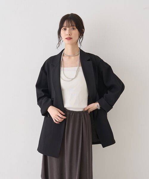 Rouge vif la cle / ルージュ・ヴィフ ラクレ キャミソール・チューブトップ | テンセルコットン総針スクエアネックニットタンク【予約】 | 詳細8