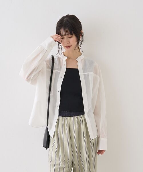 Rouge vif la cle / ルージュ・ヴィフ ラクレ キャミソール・チューブトップ | テンセルコットン総針スクエアネックニットタンク【予約】 | 詳細23