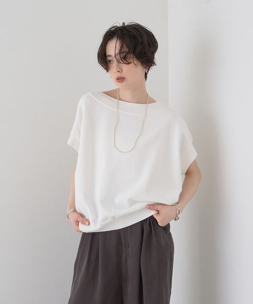 Rouge vif la cle / ルージュ・ヴィフ ラクレ ニット・セーター | スレッド編裏毛風ニットプルオーバー【予約】 | 詳細1