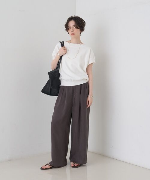 Rouge vif la cle / ルージュ・ヴィフ ラクレ ニット・セーター | スレッド編裏毛風ニットプルオーバー【予約】 | 詳細6