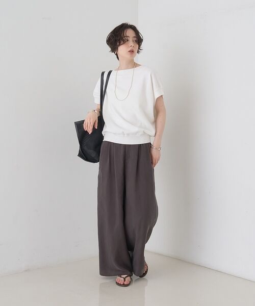 Rouge vif la cle / ルージュ・ヴィフ ラクレ ニット・セーター | スレッド編裏毛風ニットプルオーバー【予約】 | 詳細7