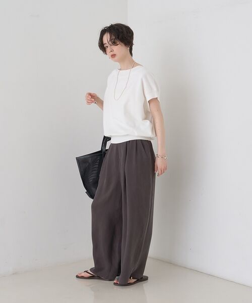 Rouge vif la cle / ルージュ・ヴィフ ラクレ ニット・セーター | スレッド編裏毛風ニットプルオーバー【予約】 | 詳細9