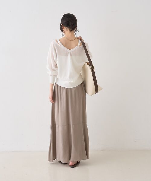 Rouge vif la cle / ルージュ・ヴィフ ラクレ カーディガン・ボレロ | ネックスリットVネックシアーカーディガン/ニット【予約】 | 詳細9