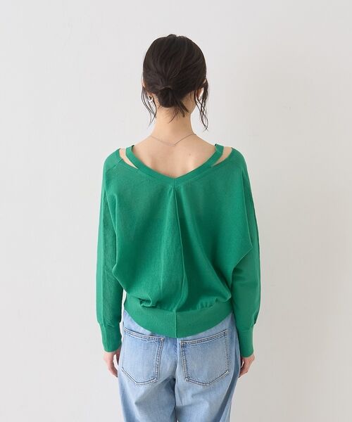 Rouge vif la cle / ルージュ・ヴィフ ラクレ カーディガン・ボレロ | ネックスリットVネックシアーカーディガン/ニット【予約】 | 詳細24