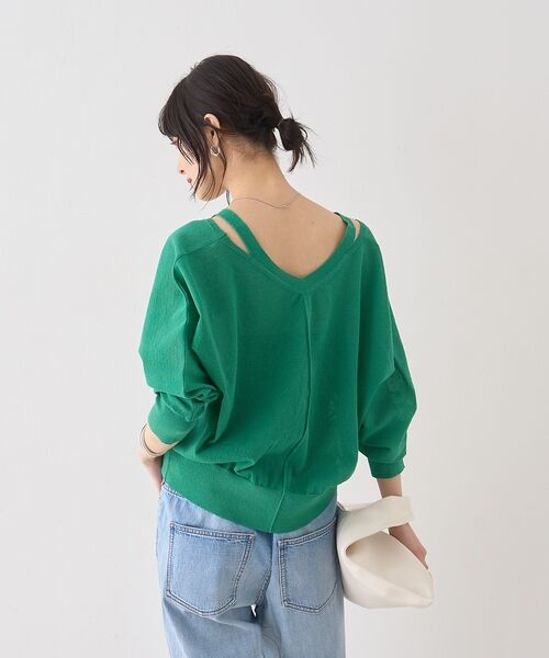 Rouge vif la cle / ルージュ・ヴィフ ラクレ カーディガン・ボレロ | ネックスリットVネックシアーカーディガン/ニット【予約】 | 詳細15