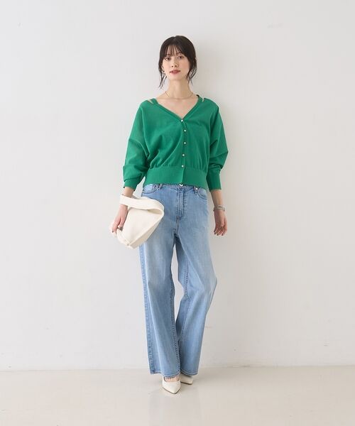 Rouge vif la cle / ルージュ・ヴィフ ラクレ カーディガン・ボレロ | ネックスリットVネックシアーカーディガン/ニット【予約】 | 詳細17