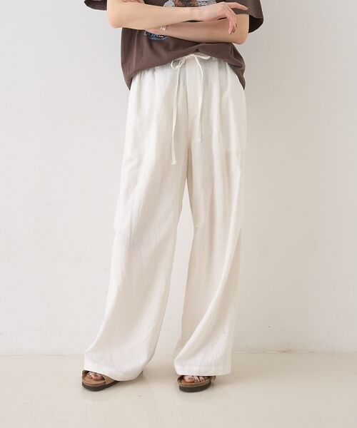 Rouge vif la cle / ルージュ・ヴィフ ラクレ パンツ | 【セットアップ対応】リネンタックイージーパンツ【予約】 | 詳細2