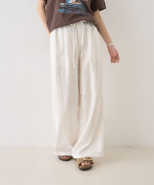 Rouge vif la cle / ルージュ・ヴィフ ラクレ パンツ | 【セットアップ対応】リネンタックイージーパンツ【予約】 | 詳細3