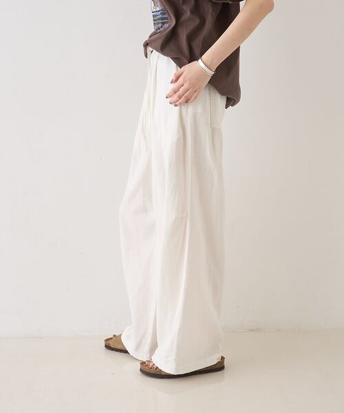 Rouge vif la cle / ルージュ・ヴィフ ラクレ パンツ | 【セットアップ対応】リネンタックイージーパンツ【予約】 | 詳細5