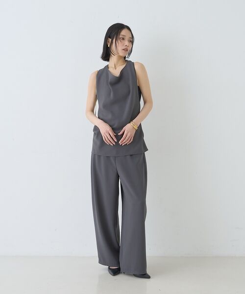 Rouge vif la cle / ルージュ・ヴィフ ラクレ パンツ | 【セットアップ対応】脇シームレスワイドカーブパンツ【予約】 | 詳細9