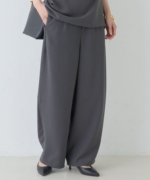 Rouge vif la cle / ルージュ・ヴィフ ラクレ パンツ | 【セットアップ対応】脇シームレスワイドカーブパンツ【予約】（チャコールグレー）