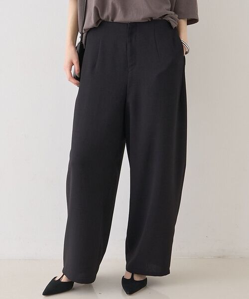 Rouge vif la cle / ルージュ・ヴィフ ラクレ パンツ | 【セットアップ対応】脇シームレスワイドカーブパンツ【予約】（ブラック）