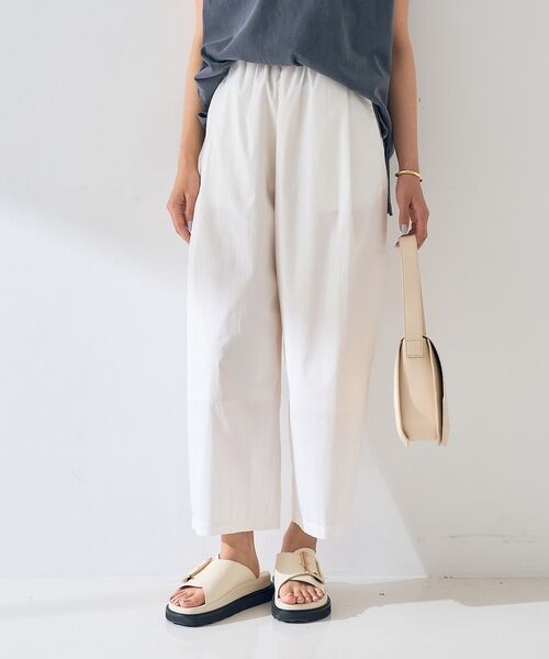 Rouge vif la cle / ルージュ・ヴィフ ラクレ ショート・ハーフ・半端丈パンツ | 【ロングセラー】【2026SS新色登場】イージーワイドパンツ/ウエストゴム/クロ | 詳細2