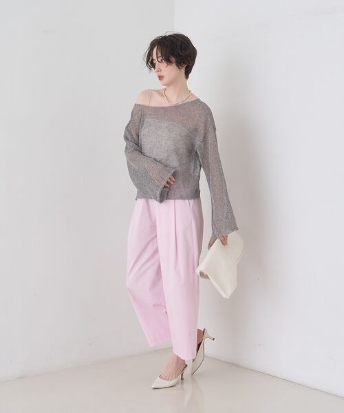 Rouge vif la cle / ルージュ・ヴィフ ラクレ ショート・ハーフ・半端丈パンツ | 【ロングセラー】【2026SS新色登場】イージーワイドパンツ/ウエストゴム/クロ | 詳細16