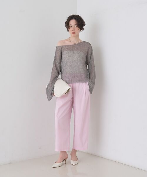 Rouge vif la cle / ルージュ・ヴィフ ラクレ ショート・ハーフ・半端丈パンツ | 【ロングセラー】【2026SS新色登場】イージーワイドパンツ/ウエストゴム/クロ | 詳細12